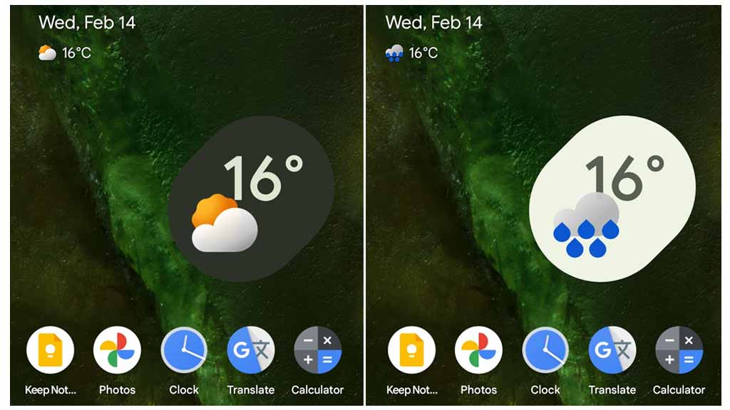 Google Weather Widget Icons
