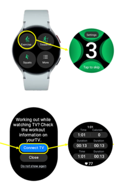 Galaxy Watch 6  Samsung Health Connect TV
