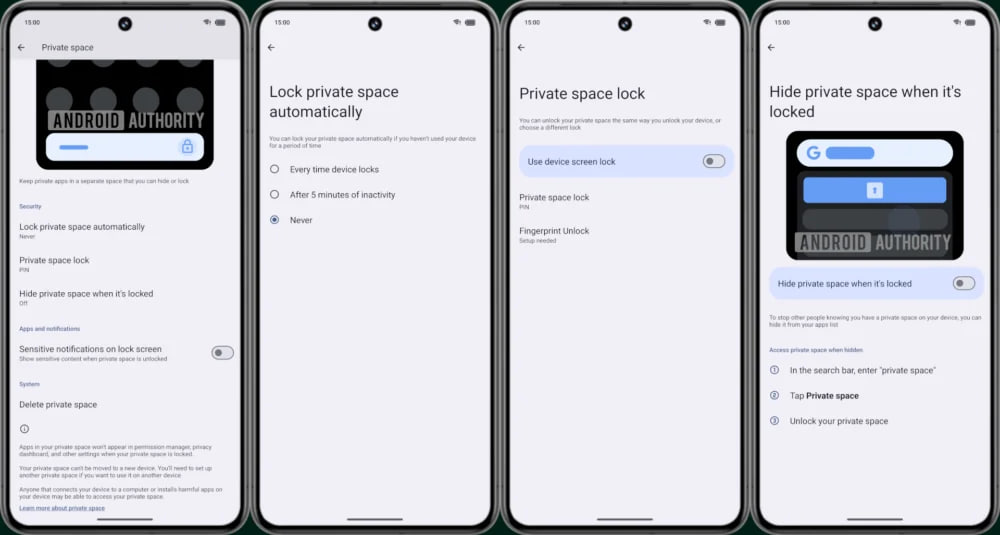 Android 15 Private Space