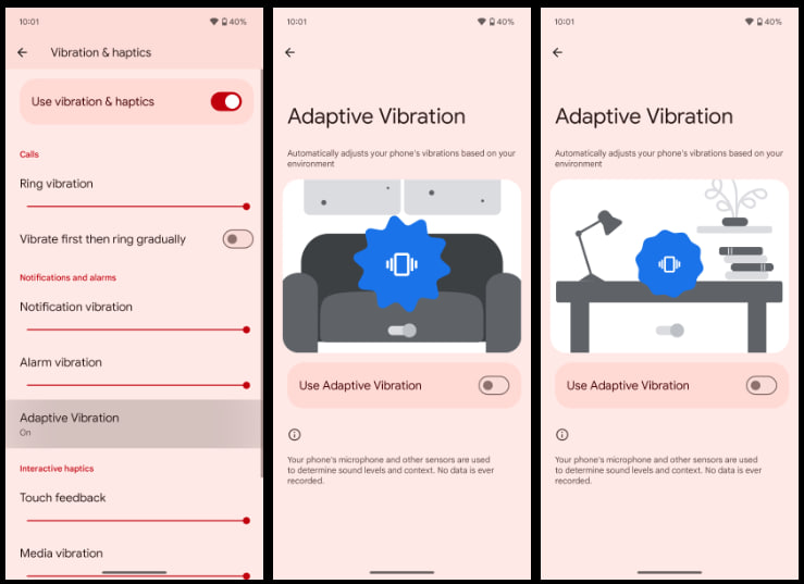 Android 15 Adaptive Vibration